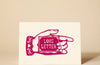 Love Letter Linocut Greeting Card