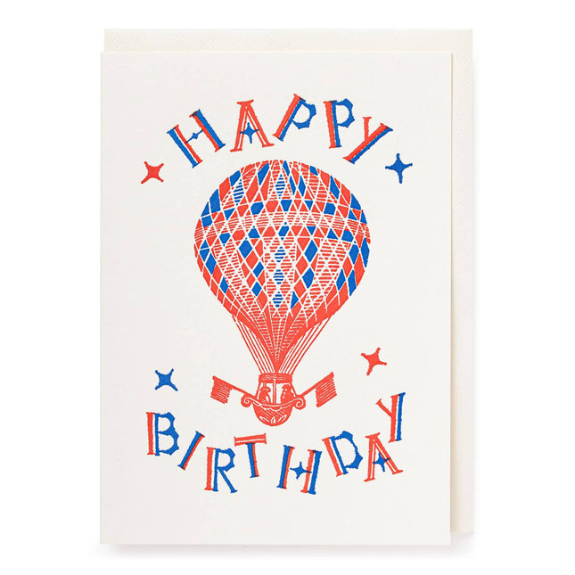 Birthday Hot Air Balloon | Letterpress Cards | Large Cards