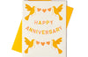Anniversary Birds - Risograph Card