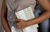 Block Printed Ruled Notebook (A5) - Floral Lattice Buttercream
