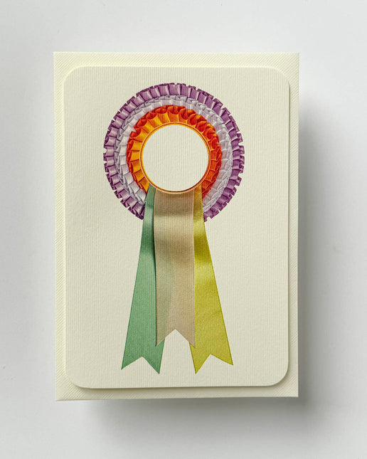 Pastel & Orange Rosette Greeting Card | Birthday Card
