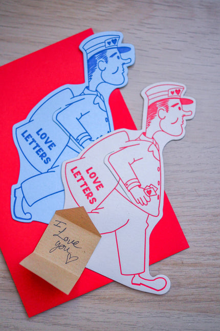 Hank the postman Valentines card