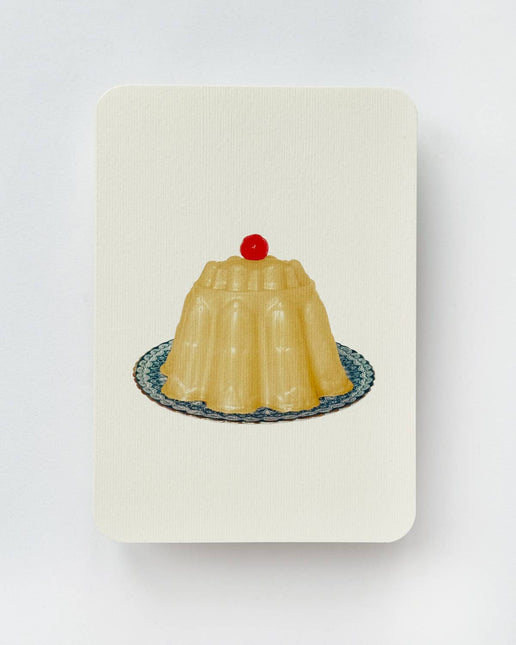 Custard Cream Blancmange Greeting Card | Birthday Card