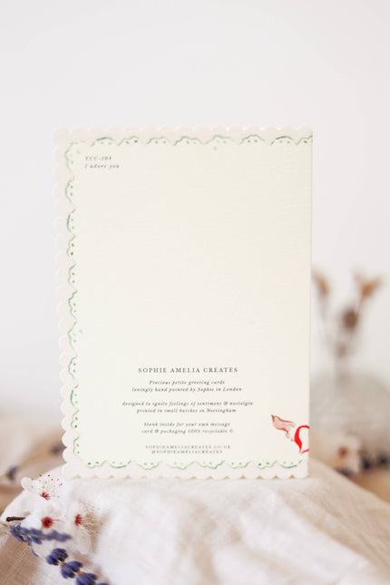 I adore you - scalloped edge card