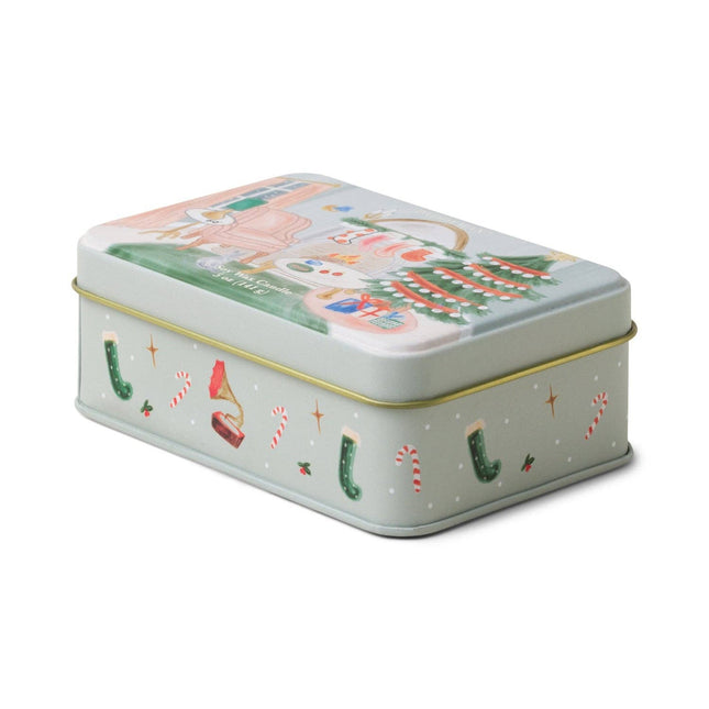 Paddywax Christmas Tin Living Room - Persimmon & Chestnut