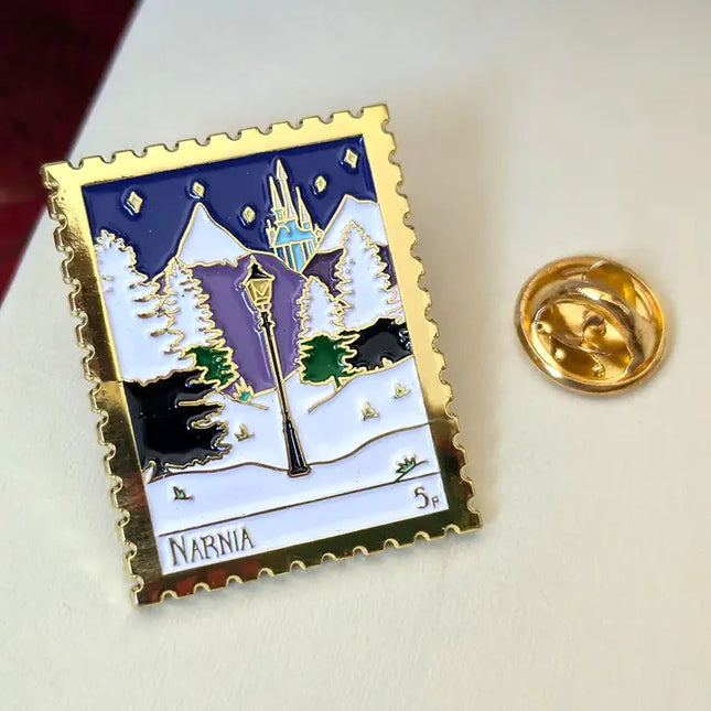 The Lion, the Witch and the Wardrobe Gold Enamel Pin Badge