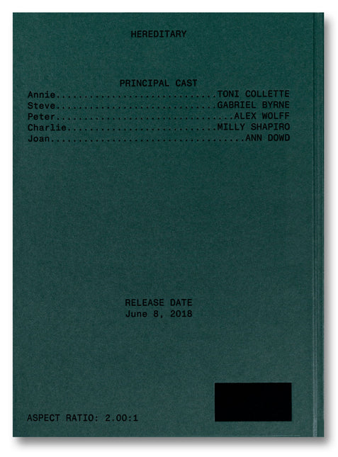 A24 Hereditary Screenplay Book