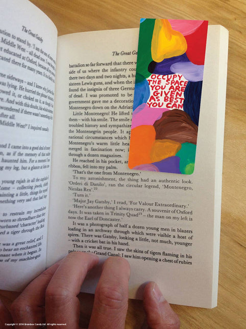 Occupy The Space Bookmark by David Shrigley