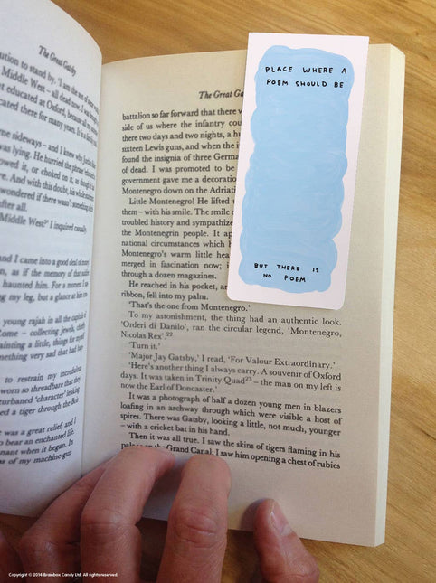 Place Poem Should Be Bookmark by David Shrigley