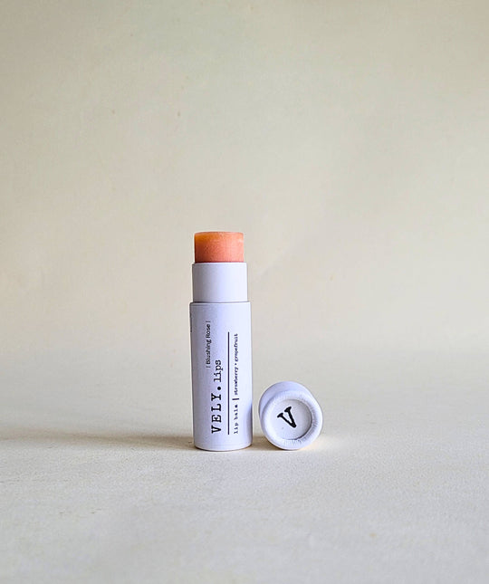 Natural Tinted Lip Balm "Blushing Rose" with Grapefruit