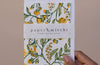 Hand Block Printed Greeting Card - GC Song Birds Sunshine