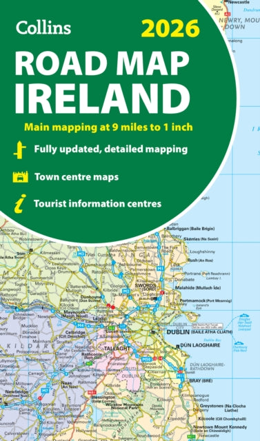 2026 Collins Road Map of Ireland: Clear and Detailed Folded Map of Ireland