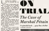 France on Trial: The Case of Marshal Petain by Julian Jackson