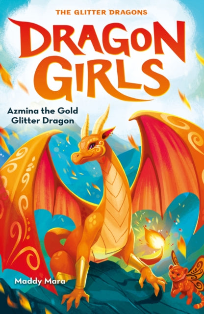 Azmina the Gold Glitter Dragon by Maddy Mara