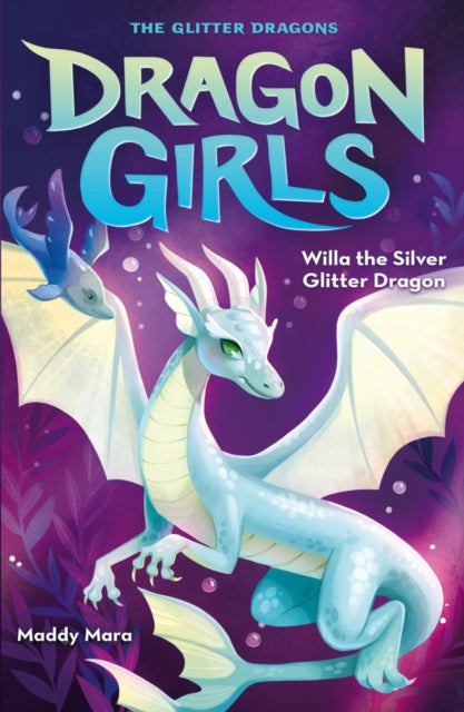 Willa the Silver Glitter Dragon by Maddy Mara