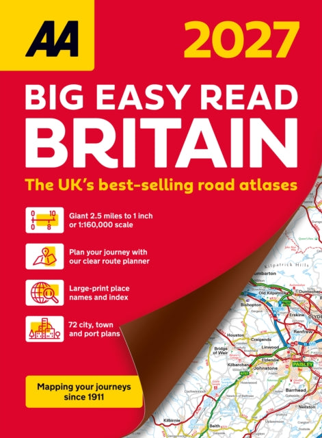AA Big Easy Read Atlas Britain 2027: Spiral bound