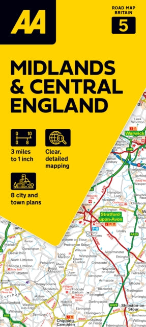 AA Road Atlas Midlands & Central England: 5