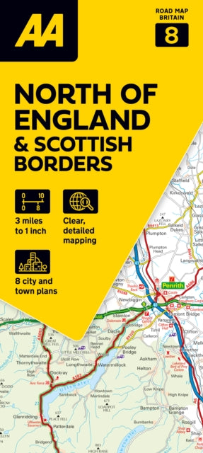 AA Road Map North of England & Scottish Borders: 8