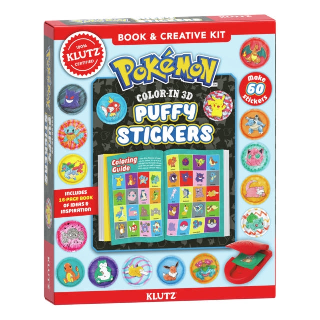 Pokemon Color-In 3D Puffy Stickers by Editors of Klutz