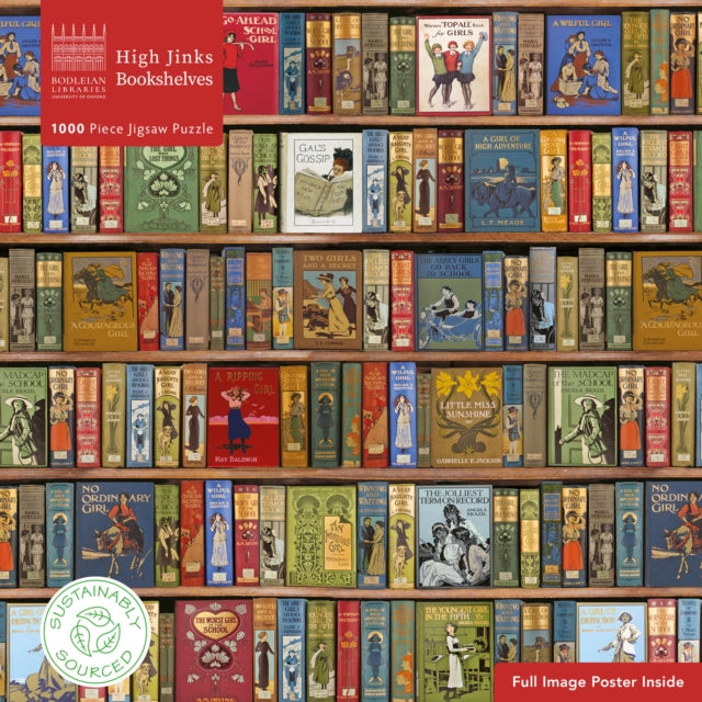 Adult Sustainable Jigsaw Puzzle Bodleian Library: High Jinks Bookshelves: 1000-pieces. Ethical, Sustainable, Earth-friendly