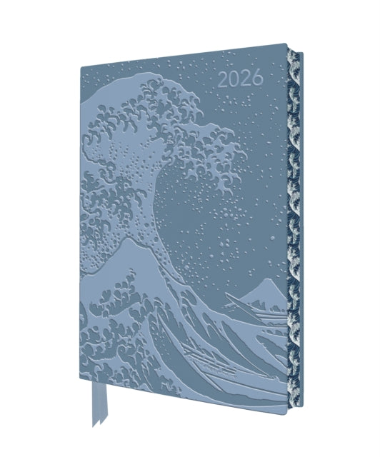 Katsushika Hokusai: The Great Wave 2026 Artisan Art Vegan Leather Diary Planner - Page to View with Notes (PRE-ORDER)