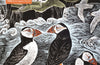 Adult Sustainable Jigsaw Puzzle Angela Harding: Fair Isle Puffins: 1000-pieces. Ethical, Sustainable, Earth-friendly