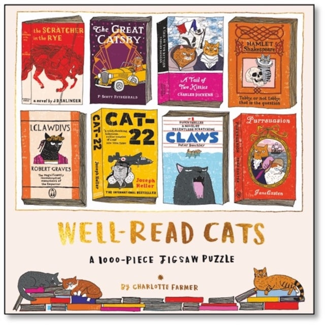 Well-Read Cats: A 1000-piece jigsaw puzzle