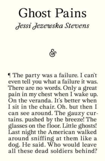 Ghost Pains by Jessi Jezewska Stevens
