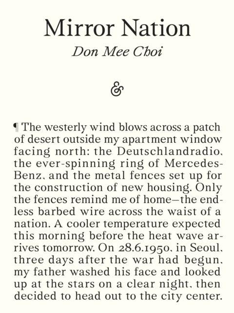 Mirror Nation by Don Mee Choi