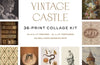 Vintage Castle Wall Collage Kit