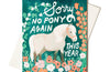 No Pony Birthday - Risograph Card