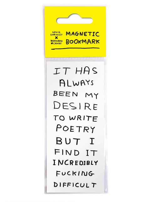 David Shrigley Magnetic Bookmark - Write Poetry
