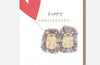 Hedgehogs & Heart Anniversary Card Caroline Gardner