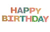 Happy Birthday Bright Sewn East End Press Garland