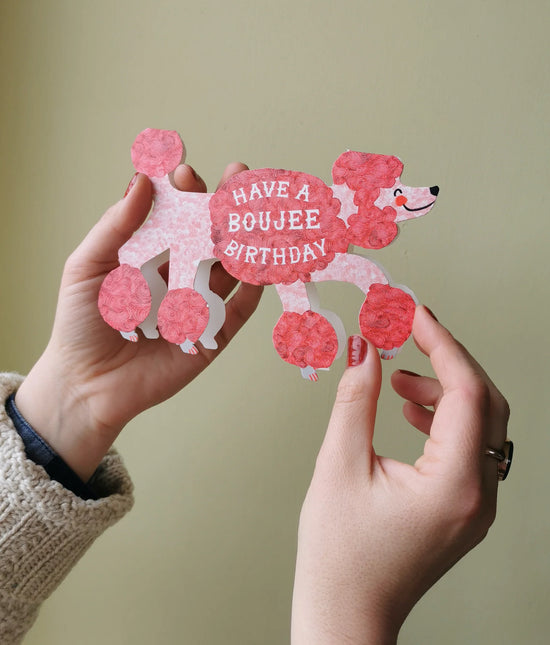 Hadley Boujee Birthday Poodle Card