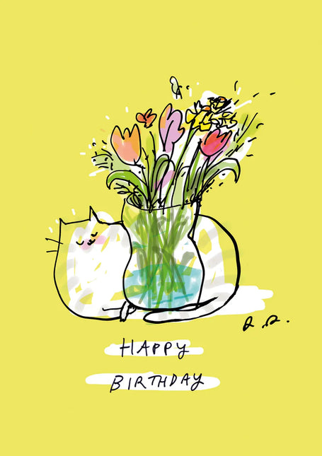 The Dancing Cat Birthday Card