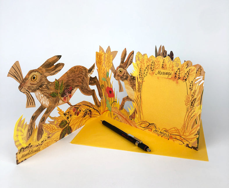 Hares Fold Out Card