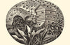 Eric Ravillious Kitchen Garden in June Card