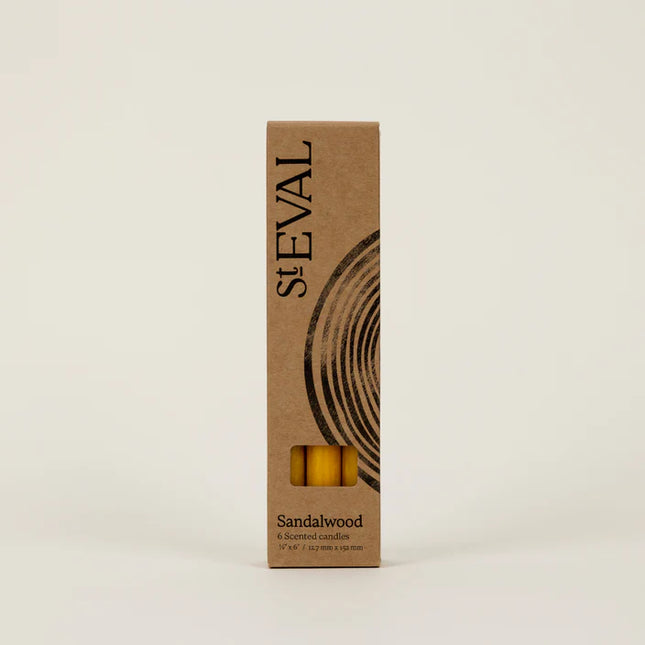 St Eval Sandalwood ½" x 6" Mini Fragranced Candles