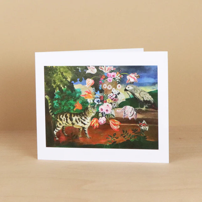 Cat and Parrot Card
