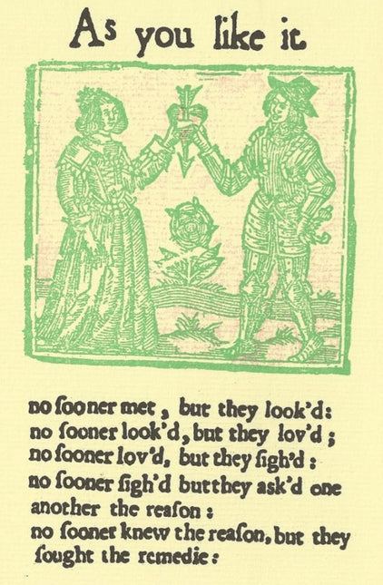 First Folio Shakespeare Postcard: Love At First Sight