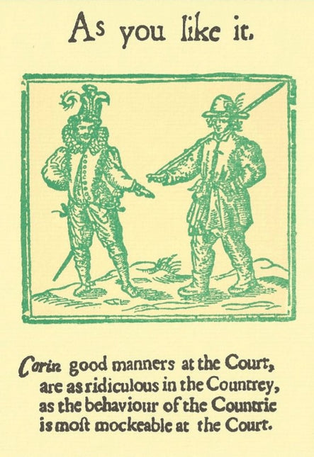 First Folio Shakespeare Postcard: Town and Country