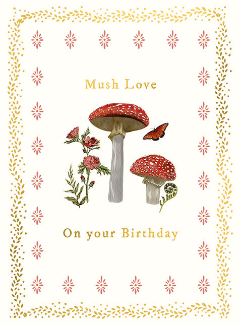 Mushroom Birthday Greetings Card