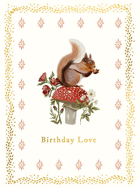 Squirrel Birthday Greetings Card