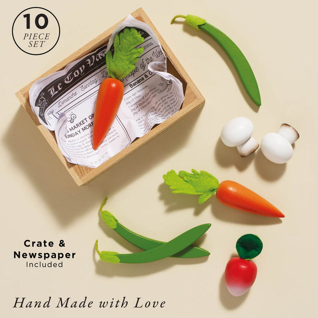 Le Toy Van Harvest Vegetables Wooden Market Crate