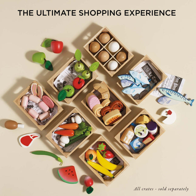 Le Toy Van Wooden Crate Fresh Fish