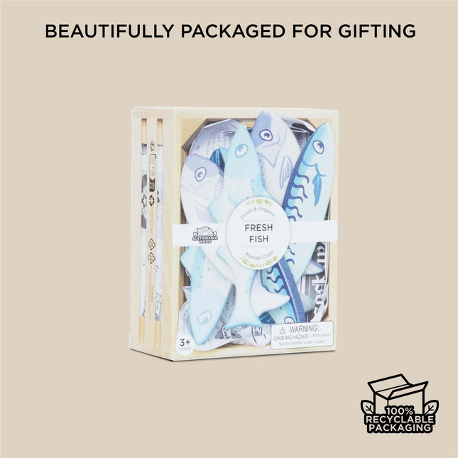 Le Toy Van Wooden Crate Fresh Fish