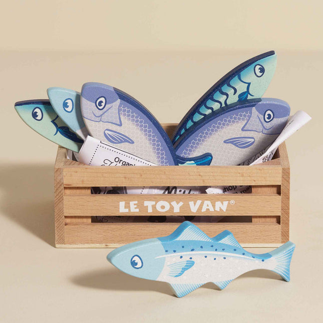 Le Toy Van Wooden Crate Fresh Fish