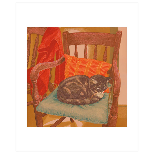 Helen Sleeping on Millie's Chair Card