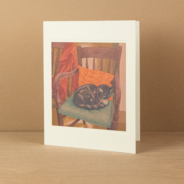 Helen Sleeping on Millie's Chair Card